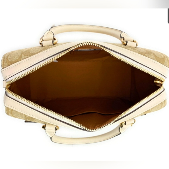 ⭐ NWT COACH ROWAN SATCHEL SIGNATURE CANVAS - Picture 2 of 5